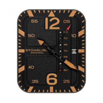 施图霖Stuhrling 酷黑橙电子表盘.clcok