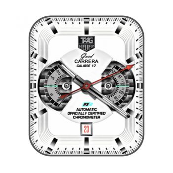 TAG Heuer泰格豪雅黑白动态双盘旋转表盘.clock