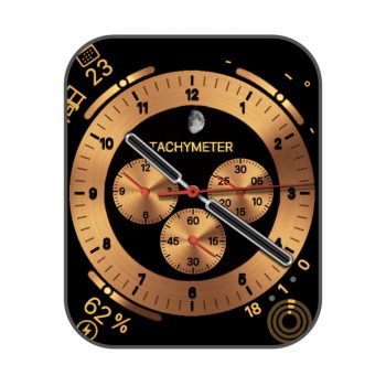 tachymeter玫瑰金黄酷黑三盘表盘Thai Time Tachymeter GOLD Aluminum dsg PHON.clock