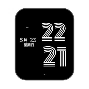 酷黑白数字条纹简洁表盘.clock
