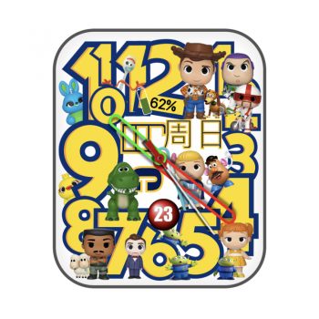 ToyStoryToons玩具总动员亮黄卡通3D人物表盘.clock