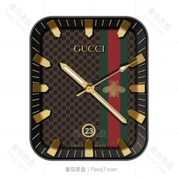 GUCCI古驰复古纹理标志小蜜蜂震翅表盘.clock