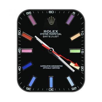 ROLEX劳力士黑色五彩时间简单表盘.clock