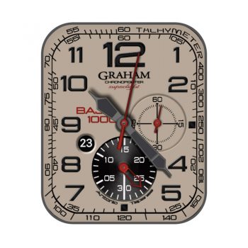 GRAHAM 格林汉姆纸黄色双盘军用表盘.clock