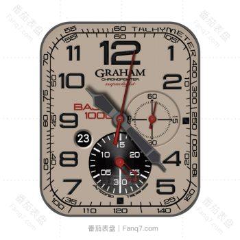GRAHAM 格林汉姆纸黄色双盘军用表盘.clock