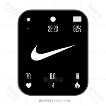NIKE渐进显示酷黑表盘.clock