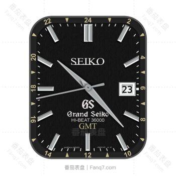 Seiko精工酷黑表盘.clock