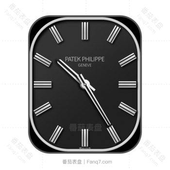 partek philippe百达斐丽简洁黑银格调表盘.clock