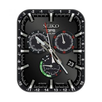 selko精工三盘酷黑表盘.clock