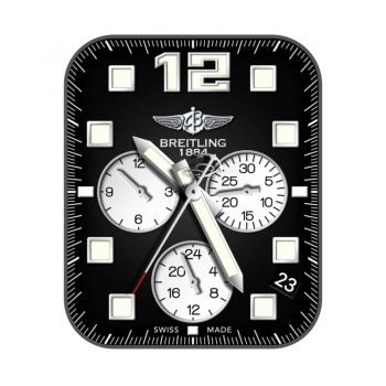 BERITLING百年灵酷黑银三盘高级表盘.clock