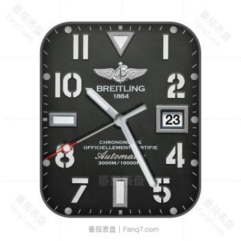BERITLING百年灵酷黑磨砂简约表盘.clock