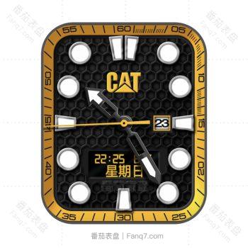 catfootwear黑橙蜂窝表盘.clock