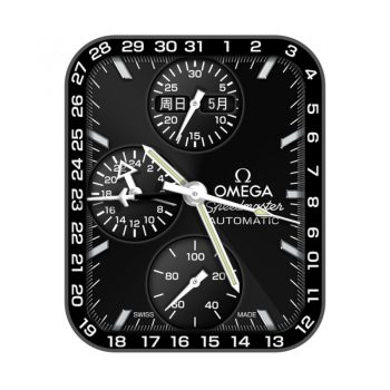 OMEGA欧米茄三盘酷黑高级表.clock