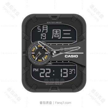 卡西欧CASIO-BABY-G限定联名手表碳黑表盘三盘.clock