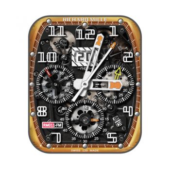 Richard Mille Sapphire 理查德米勒机械酷黑黄金三盘高级动态表盘.clock