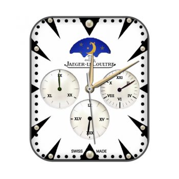 JAEGER LECOUTRE积家三盘月相简洁表盘.clock