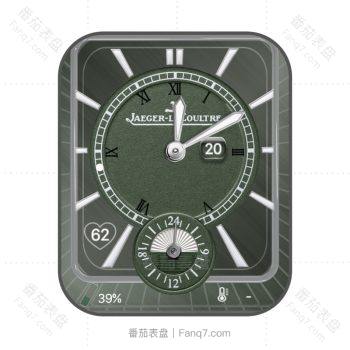 JAEGER LECOUTRE积家墨绿拉丝双盘雅致表盘.clock