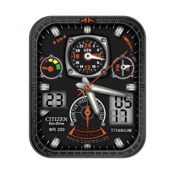 西铁城CITIZEN-CC7005黑色机械表盘四盘⁠.clock