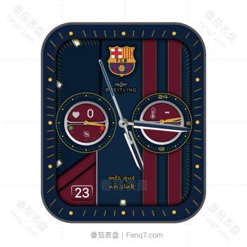 百年灵BREITLING限定巴塞罗那队表盘蓝红勋章系.clock