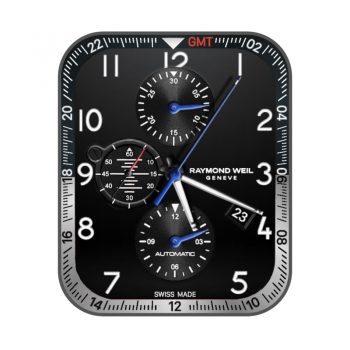 欧米茄OMEGA三小盘黑色表盘蓝色秒针.clock