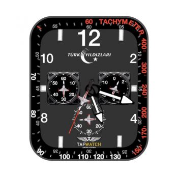 TAFWATCH土耳其空军外测速仪表盘黑色表盘小三盘.clock