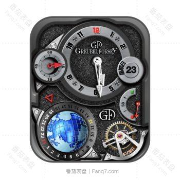 高珀富斯GREUBELFORSEY格林尼治6盘黑色表盘.clock