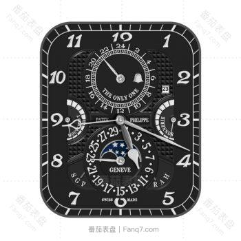 法兰克穆勒CENEVE黑色表盘四小盘星月.clock