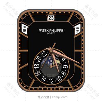 百达翡丽Patek Philippe复杂功能设计系列黑色星月表盘.clock