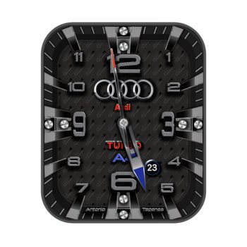 AUDI手表黑色表盘浮雕镂空.clock