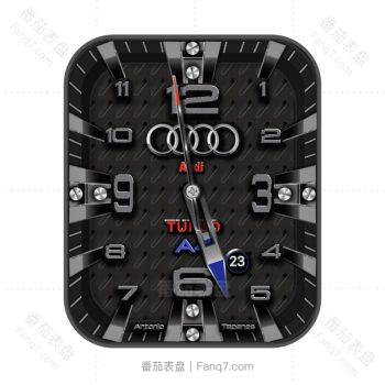AUDI手表黑色表盘浮雕镂空.clock