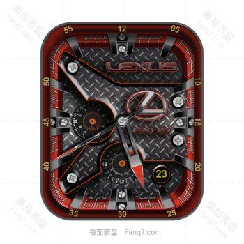 雷克萨斯LEXUS黑红表盘外圈测速仪.clock
