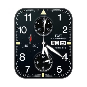 万国表IWC喷火战机飞行员系列计时腕表黑色表盘.clock