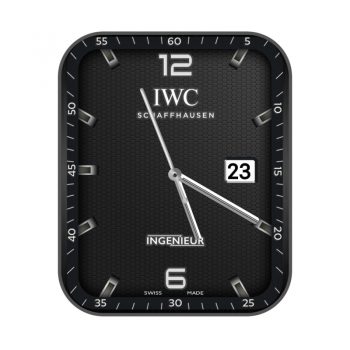 万国表IWC黑色表盘五边形小印花.clock