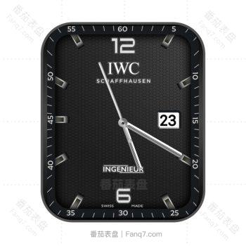 万国表IWC黑色表盘五边形小印花.clock