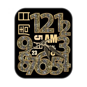 AII ThosGlitter闪亮黑色表盘数字.clock