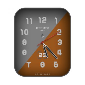 爱马仕HERMES棕灰双色.clock