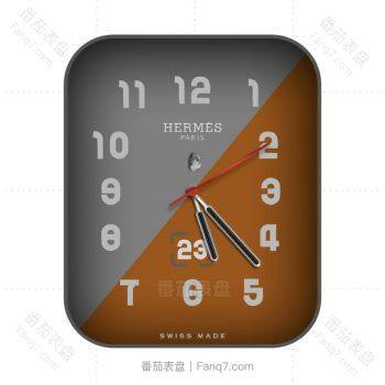 爱马仕HERMES棕灰双色.clock