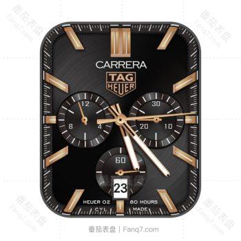 泰格豪雅手表TAG HEUER卡莱拉防水运动赛车优雅瑞士黑色机械腕表.clock