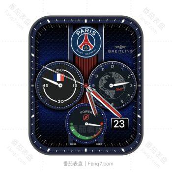 百年灵BREITING航空计时B01巴黎圣日尔曼深蓝色表盘小印花三小盘.clock