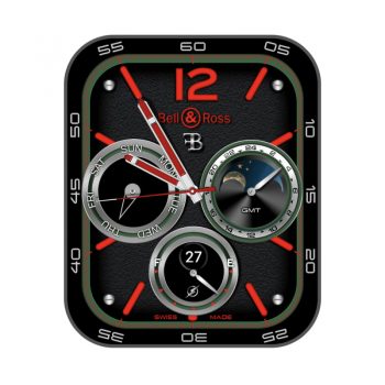 bell & ross 柏莱士酷黑红三盘数字仪表表盘.clock