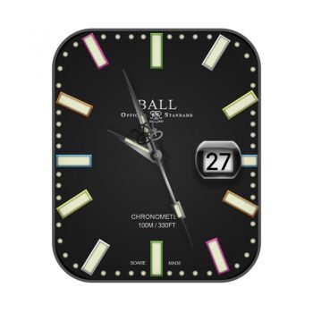 BALL 波尔酷黑五彩时刻简约表盘.clock
