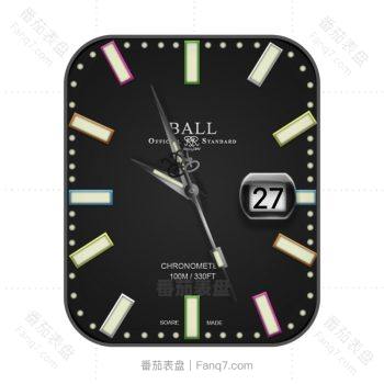 BALL 波尔酷黑五彩时刻简约表盘.clock