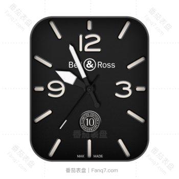 bell & ross 柏莱士酷黑圆形徽章高级格调表盘.clock