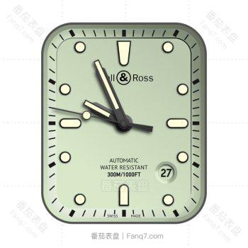 bell & ross 柏莱士淡绿简约格调表盘.clock