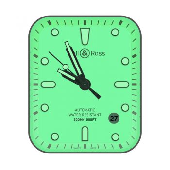 bell & ross 柏莱士荧光绿简约表盘.clock