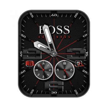 BOSS酷黑网格中间束状变色动态表盘.clock