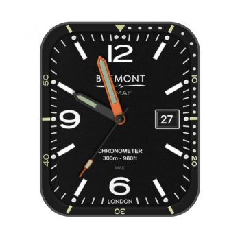 Bremont宝名酷黑大字简单表盘.clock