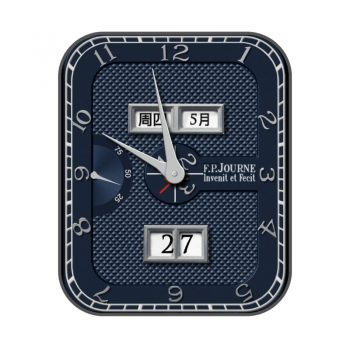 深蓝单盘斜十字格浮雕表盘.clock