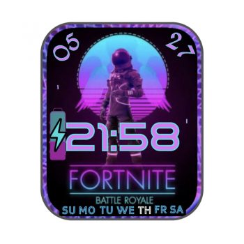 fortnite紫红蓝色赛博朋克太空人动态边框表盘.clock