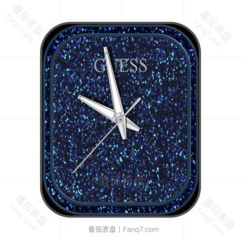 GUESS盖尔斯简约碎钻全屏格调表盘.clcok
